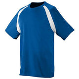 Youth Wicking Color Block Jersey Royal/white Single Soccer & Shorts
