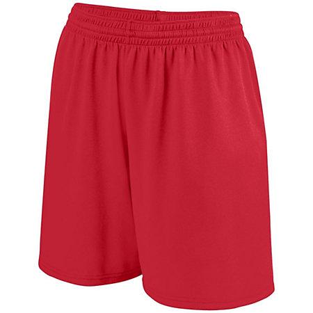 Girls Shortwave Shorts Red/white Softball