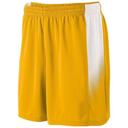 Pantalones cortos iónicos para jóvenes Atlético Oro / blanco Single Soccer Jersey &