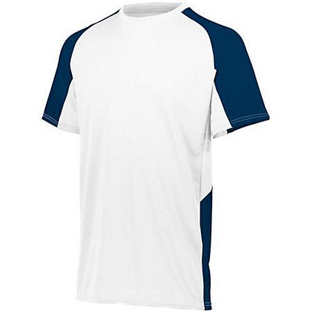 Camiseta de fútbol juvenil Cutter Jersey blanco / azul marino Single Soccer & Shorts