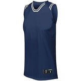 Ladies Retro Basketball Jersey Navy/white Single & Shorts
