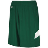 Dual- Side Single Ply Shorts Forest/white Adult Basketball Jersey &