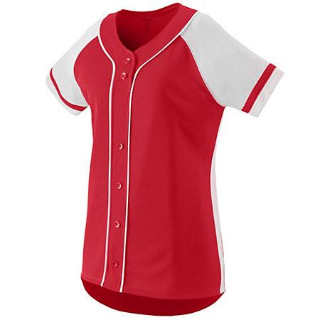 Girls Winner Jersey Red/white Softball