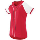 Ladies Winner Jersey Red/white Softball