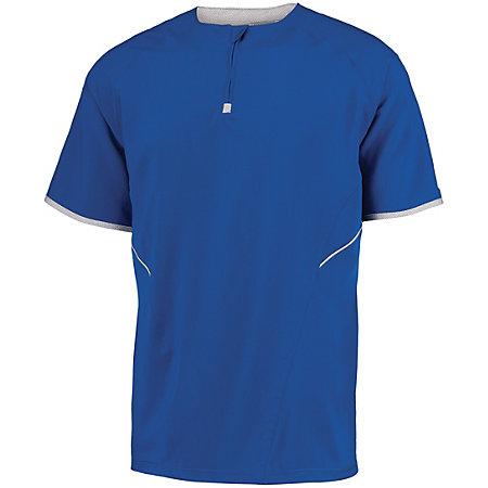Youth Short Sleeve Pullover Royal/white Baseball