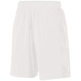 Youth Block Out Shorts White/white Basketball Single Jersey &