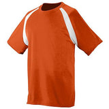 Youth Wicking Color Block Jersey Orange/white Single Soccer & Shorts