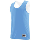 Camiseta sin mangas reversible Wicking Columbia Azul / blanco Baloncesto adulto Single Jersey & Shorts