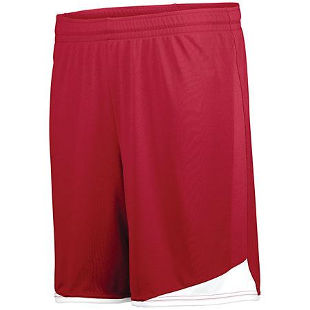 Pantalones cortos de fútbol Stamford para jóvenes, camiseta de fútbol individual escarlata / blanca y