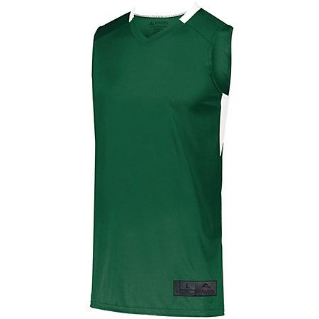 Step-Back Basketball Jersey Dark Green/white Adult Single & Shorts