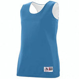 Ladies Reversible Wicking Tank Columbia Blue/white Basketball Single Jersey & Shorts