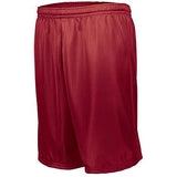 Longer Length Tricot Mesh Shorts Red Adult Basketball Single Jersey &
