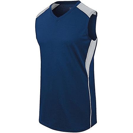 Ladies Dynamite Jersey Navy/silver Grey/white Softball