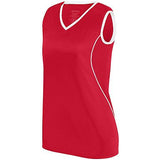 Ladies Firebolt Jersey Red/white Softball