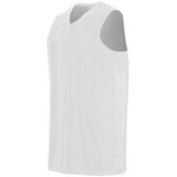 Block Out Jersey White/white Adult Basketball Single & Shorts