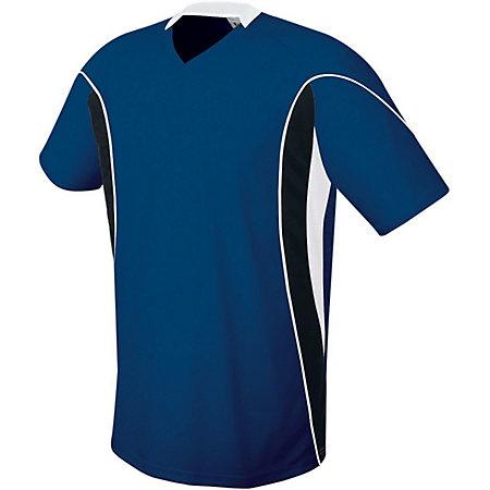 Camiseta de fútbol Helix para jóvenes Azul marino / negro / blanco Single & Shorts