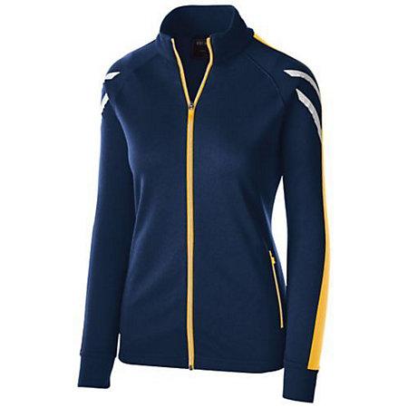 Ladies Flux Jacket Navy Heather/light Gold/white Basketball Single Jersey & Shorts