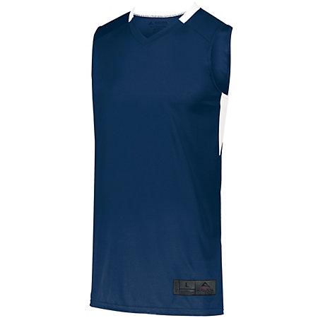 Step-Back Basketball Jersey Navy/white Adult Single & Shorts