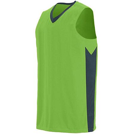 Youth Block Out Jersey Lime/slate Basketball Single & Shorts