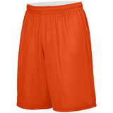 Reversible Wicking Short Orange/white Adult Basketball Single Jersey & Shorts