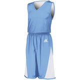 Undivided Single Ply Reversible Shorts Columbia Blue/white Adult Basketball Jersey &