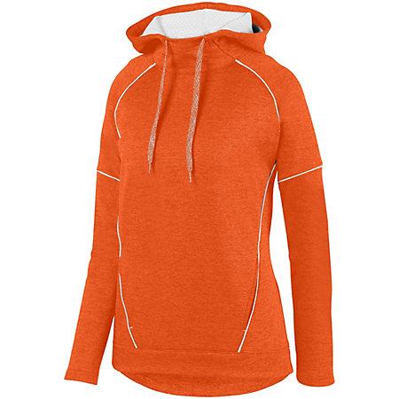 Ladies Zoe Tonal Heather Hoodie Orange/white Basketball Single Jersey & Shorts