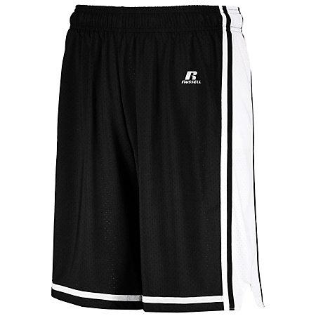 Pantalones cortos de baloncesto Legacy, negro / blanco, camiseta individual para adulto y