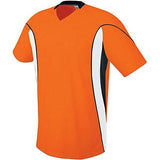 Camiseta de fútbol Helix para jóvenes Naranja / blanco / negro Single & Shorts