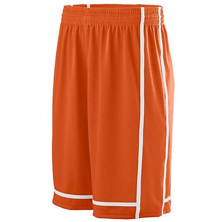 Winning Streak Shorts Naranja / blanco Camiseta individual de baloncesto para adultos y