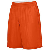 Youth Reversible Wicking Shorts Orange/white Basketball Single Jersey &