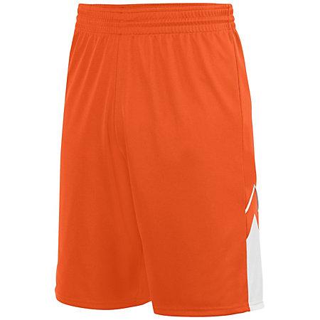 Alley-Oop Reversible Shorts Orange/white Adult Basketball Single Jersey &