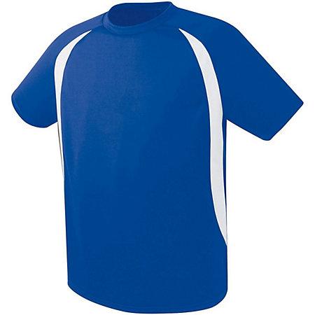 Youth Liberty Soccer Jersey Royal/white Single & Shorts