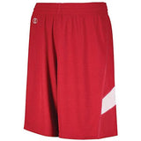 Pantalones cortos de baloncesto de una capa de doble cara para jóvenes Jersey escarlata / blanco y