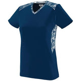 Girls Vigorous Jersey Navy/navy/white Print Softball