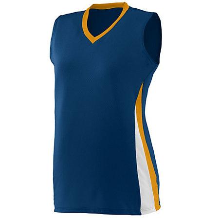 Girls Tornado Jersey Navy/gold/white Softball