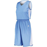 Ladies Undivided Single Ply Reversible Shorts Columbia Blue/white Basketball Jersey &