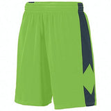 Block Out Shorts Lime/slate Adult Basketball Single Jersey &