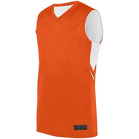 Alley-Oop Reversible Jersey Orange/white Adult Basketball Single & Shorts
