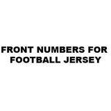 Numbers On The Front Of Football Jersey