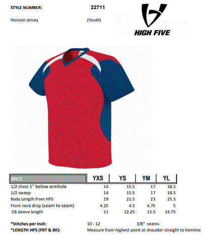 Youth Tempest Soccer Jersey Single & Shorts