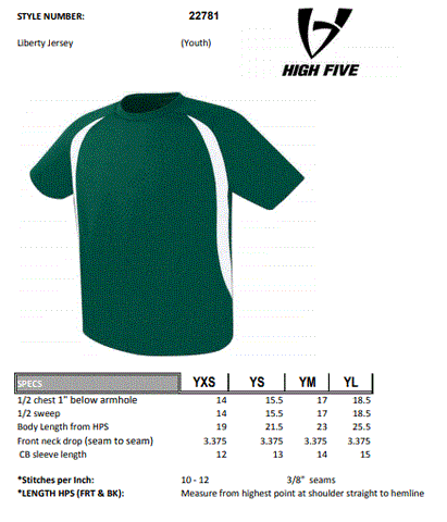 Youth Liberty Soccer Jersey Single & Shorts