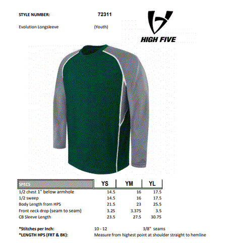Youth Long Sleeve Evolution Basketball Single Jersey & Shorts