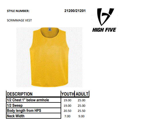 Youth Scrimmage Vest Single Soccer Jersey & Shorts