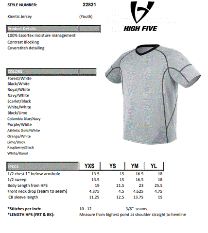 Youth Kinetic Jersey Single Soccer & Shorts