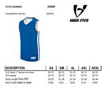 Adult Competition Reversible Jersey Basketball Single & Shorts