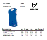 Ladies Competition Reversible Jersey Basketball Single & Shorts
