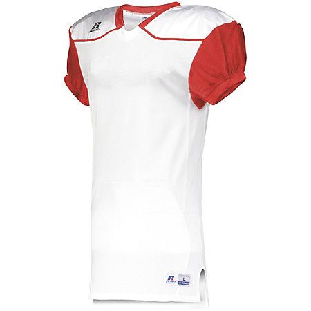 Color Block Game Jersey (Away) White/true Red Adult Football