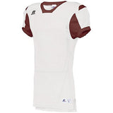 Color Block Game Jersey White/cardinal Adult Football