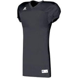 Solid Jersey With Side Inserts Black Adult Football