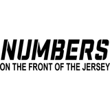 Numbers On The Front Of The Baseball Jersey